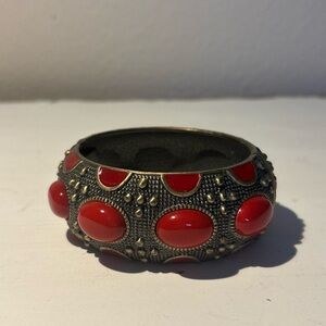 Elegant Red and Gold Women's Bracelet